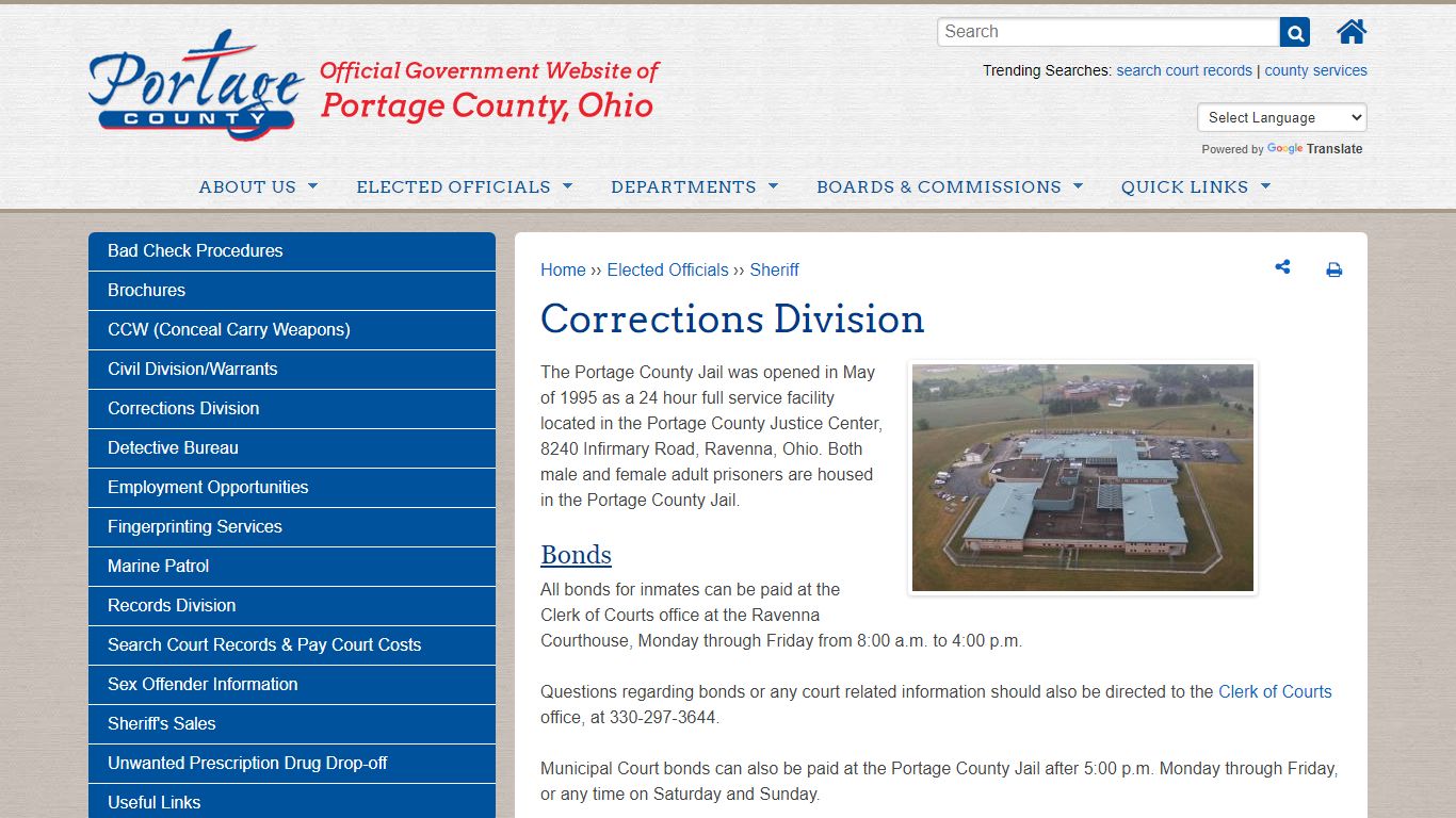 Corrections Division | Portage County OH